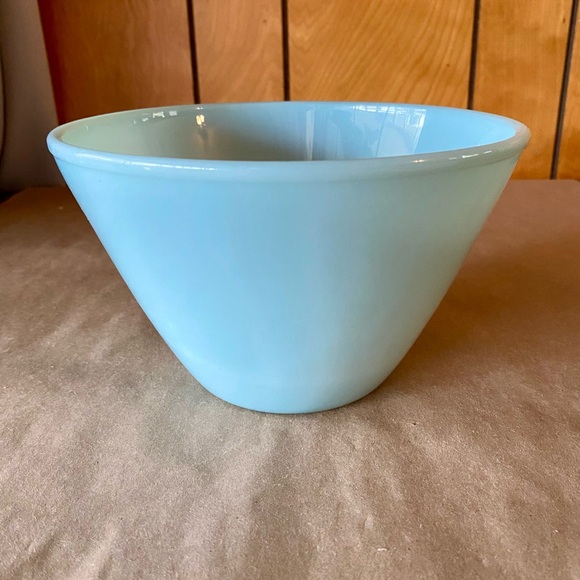 Vintage Fire King Delphite Blue Mixing Bowl - Picture 1 of 10